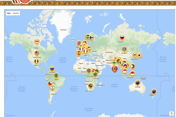 Séptima Cumbre Buddhista - Sri Lanka 2017 - Países participantes