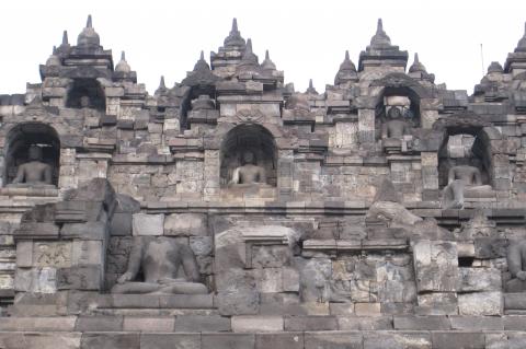 The Buddha Statues and Chaitiyas at Borobudur